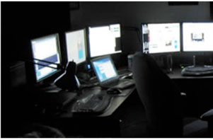 9 lcd monitors in this setup, and 2 laptops